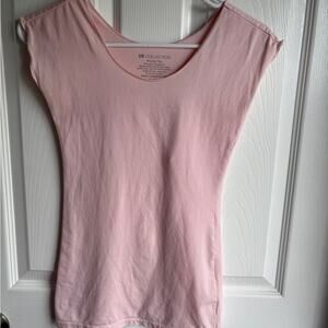 SD Collection Pink Fitted Short Sleeve Tee Wonder Tee